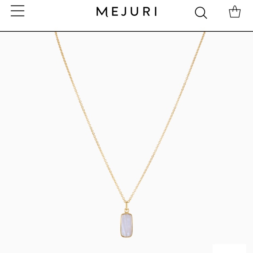 Mejuri Blue Lace Agate Necklace